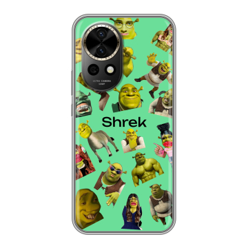 Силиконовый чехол на Huawei Nova 12 Pro с принтом Шрек Shrek