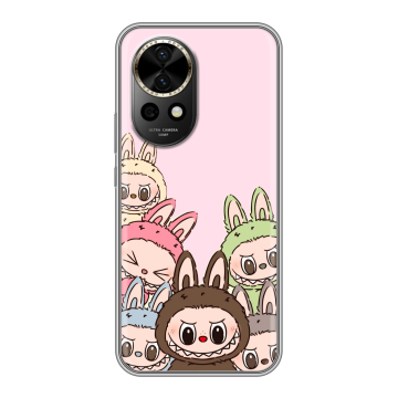 Силиконовый чехол на Huawei Nova 12 Pro с принтом Лабубу