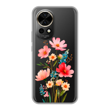 Силиконовый чехол на Huawei Nova 12 Pro с принтом Цветы