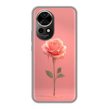 Силиконовый чехол на Huawei Nova 12 Pro с принтом Розовая роза