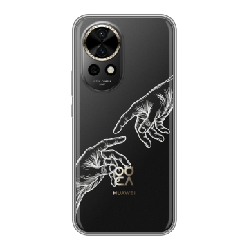 Силиконовый чехол на Huawei Nova 12 Pro с принтом Сотворение мира