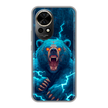 Силиконовый чехол на Huawei Nova 12 Pro с принтом Медведь