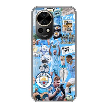 Силиконовый чехол на Huawei Nova 12 Pro с принтом Man City Манчестер Сити