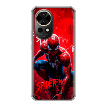 Силиконовый чехол на Huawei Nova 12 Pro с принтом Spiderman Человек паук