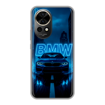 Силиконовый чехол на Huawei Nova 12 Pro с принтом BMW БМВ