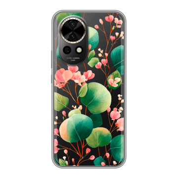 Силиконовый чехол на Huawei Nova 12 Pro с принтом женский