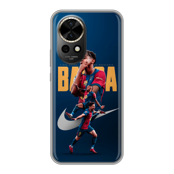 Силиконовый чехол на Huawei Nova 12 Pro с принтом Барселона Barca Yamal 