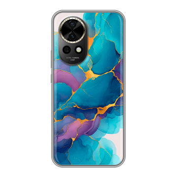 Силиконовый чехол на Huawei Nova 12 Pro с принтом Мрамор блестки