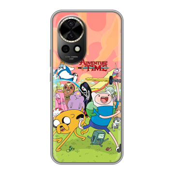 Силиконовый чехол на Huawei Nova 12 Pro с принтом Adventure time Время приключений