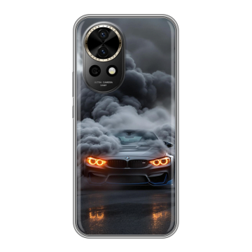 Силиконовый чехол на Huawei Nova 12 Pro с принтом BMW БМВ