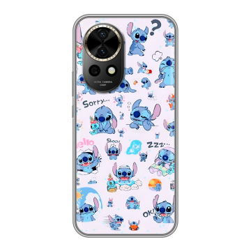 Силиконовый чехол на Huawei Nova 12 Pro с принтом Лило и Стич