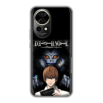 Силиконовый чехол на Huawei Nova 12 Pro с принтом Death note Тетрадь смерти