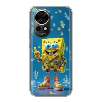 Силиконовый чехол на Huawei Nova 12 Pro с принтом Спанч боб Спанчбоб Силиконовый чехол на Huawei Nova 12 Pro с принтом Спанч боб Спанчбоб