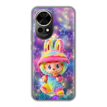 Силиконовый чехол на Huawei Nova 12 Pro с принтом Labubu Лабубу