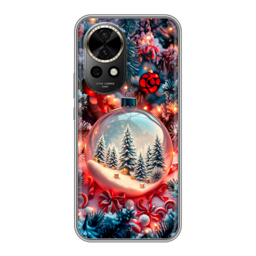 Силиконовый чехол на Huawei Nova 12 Pro с принтом Новый год