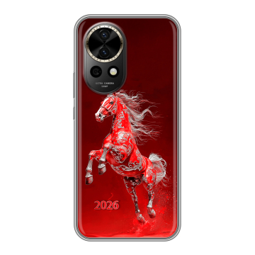 Силиконовый чехол на Huawei Nova 12 Pro с принтом Новый год