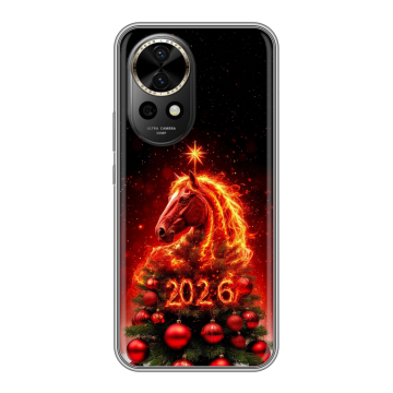 Силиконовый чехол на Huawei Nova 12 Pro с принтом Новый год