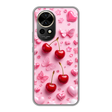 Силиконовый чехол на Huawei Nova 12 Pro с принтом для девочек
