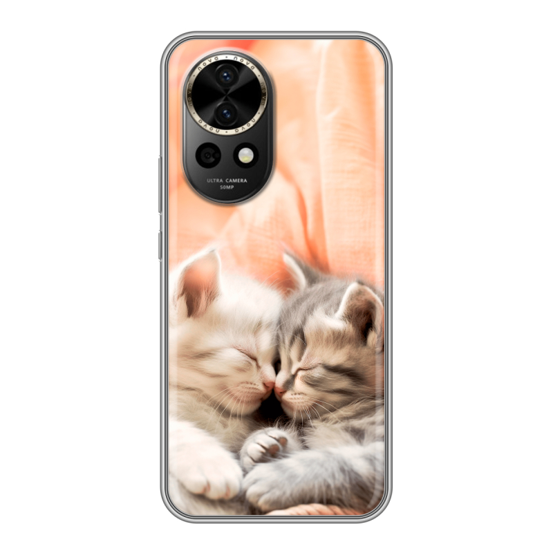 Силиконовый чехол на Huawei Nova 12 Pro с принтом Котята Силиконовый чехол на Huawei Nova 12 Pro с принтом Котята