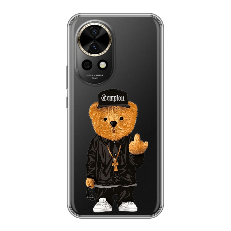 Силиконовый чехол на Huawei Nova 12 Pro с принтом Плюшевый медведь Силиконовый чехол на Huawei Nova 12 Pro с принтом Плюшевый медведь