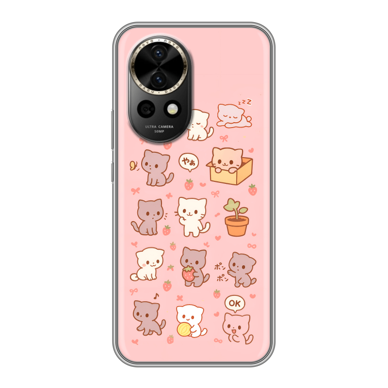 Силиконовый чехол на Huawei Nova 12 Pro с принтом Hello Kitty Хелоу Кити Силиконовый чехол на Huawei Nova 12 Pro с принтом Hello Kitty Хелоу Кити