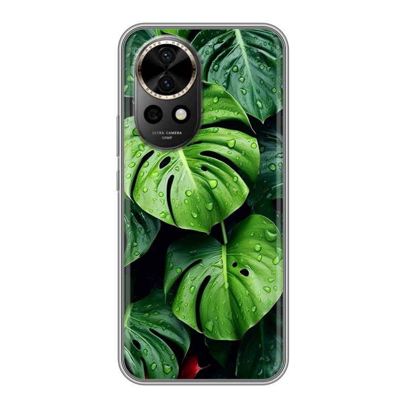 Силиконовый чехол на Huawei Nova 12 Pro с принтом Листья Силиконовый чехол на Huawei Nova 12 Pro с принтом Листья