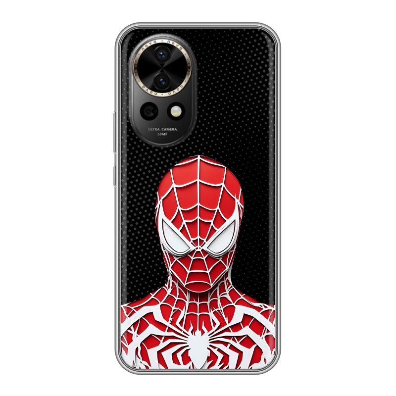 Силиконовый чехол на Huawei Nova 12 Pro с принтом человек паук spiderman Силиконовый чехол на Huawei Nova 12 Pro с принтом человек паук spiderman