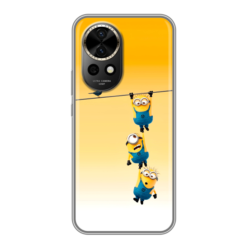 Силиконовый чехол на Huawei Nova 12 Pro с принтом Миньоны Силиконовый чехол на Huawei Nova 12 Pro с принтом Миньоны
