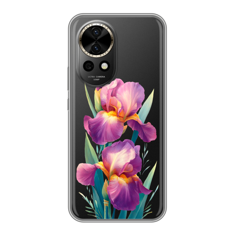 Силиконовый чехол на Huawei Nova 12 Pro с принтом Цветы орхидеи Силиконовый чехол на Huawei Nova 12 Pro с принтом Цветы орхидеи