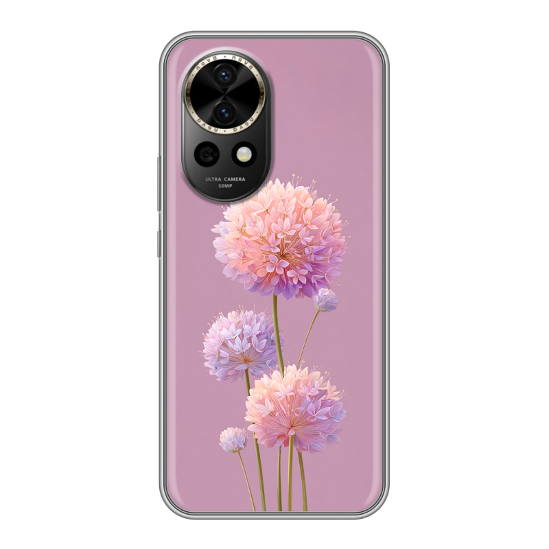 Силиконовый чехол на Huawei Nova 12 Pro с принтом Цветы Силиконовый чехол на Huawei Nova 12 Pro с принтом Цветы
