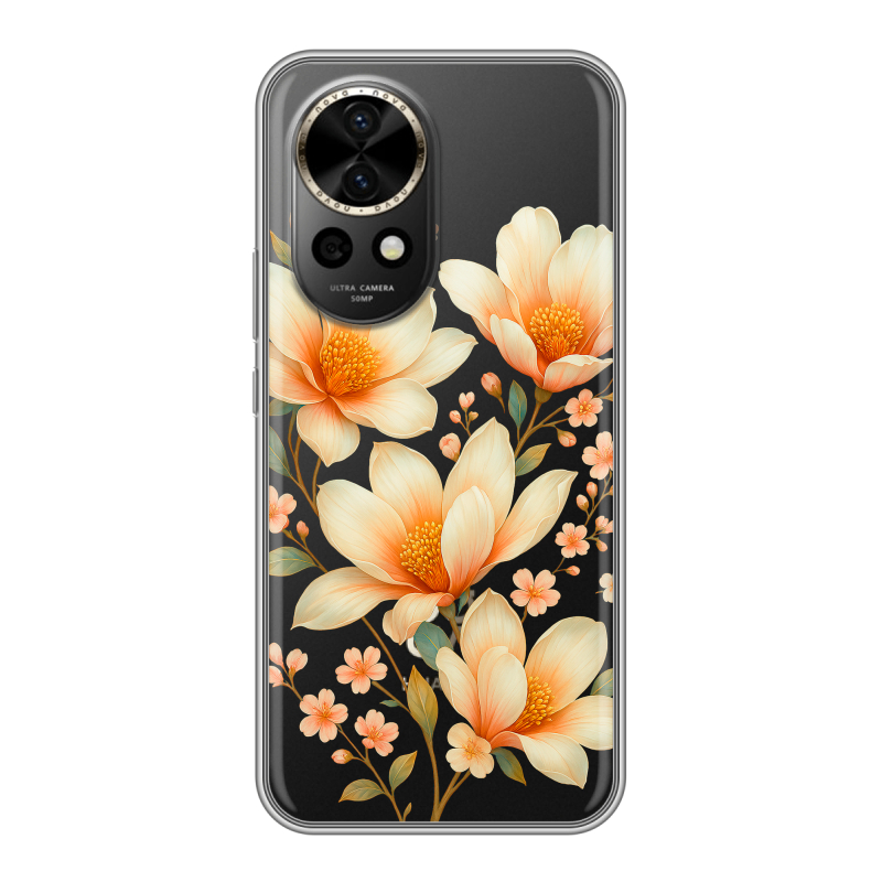 Силиконовый чехол на Huawei Nova 12 Pro с принтом Цветы Силиконовый чехол на Huawei Nova 12 Pro с принтом Цветы