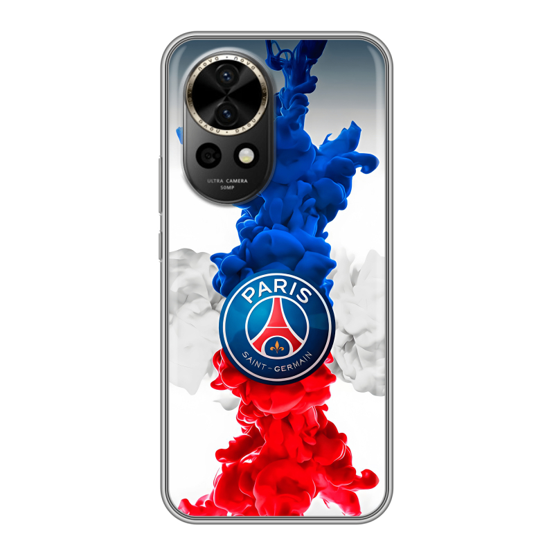 Силиконовый чехол на Huawei Nova 12 Pro с принтом PSG ПСЖ Силиконовый чехол на Huawei Nova 12 Pro с принтом PSG ПСЖ
