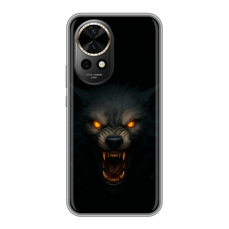 Силиконовый чехол на Huawei Nova 12 Pro с принтом Волк Силиконовый чехол на Huawei Nova 12 Pro с принтом Волк