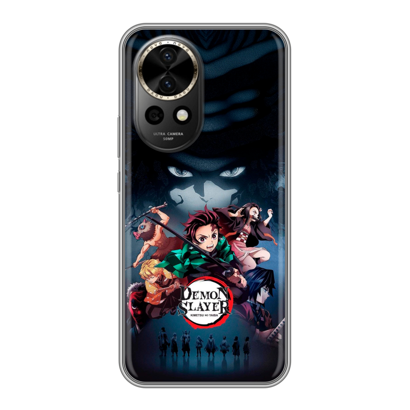 Силиконовый чехол на Huawei Nova 12 Pro с принтом Demon Slayer Клинок рассекающий демонов Силиконовый чехол на Huawei Nova 12 Pro с принтом Demon Slayer Клинок рассекающий демонов