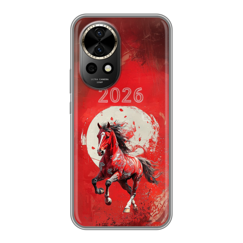 Силиконовый чехол на Huawei Nova 12 Pro с принтом Новый год Силиконовый чехол на Huawei Nova 12 Pro с принтом Новый год