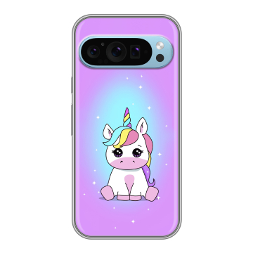 Силиконовый чехол на Google Pixel 9 с принтом Единорог