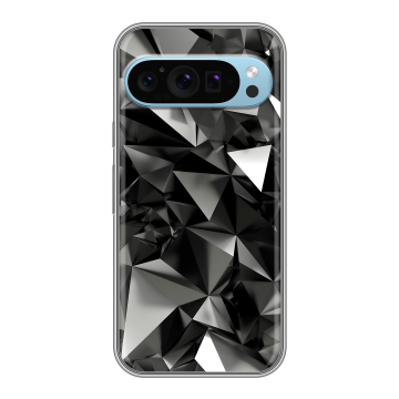 Силиконовый чехол на Google Pixel 9 с принтом Черные кристаллы