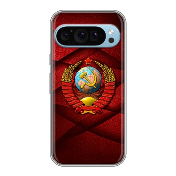 Силиконовый чехол на Google Pixel 9 с принтом Герб СССР