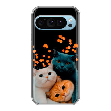 Силиконовый чехол на Google Pixel 9 с принтом Кошки