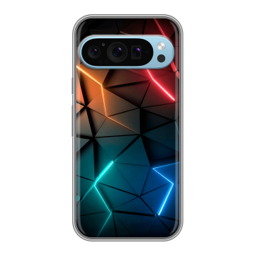 Силиконовый чехол на Google Pixel 9 с принтом Абстракция неон