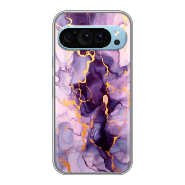 Силиконовый чехол на Google Pixel 9 с принтом Мрамор