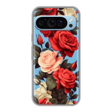 Силиконовый чехол на Google Pixel 9 с принтом Розы