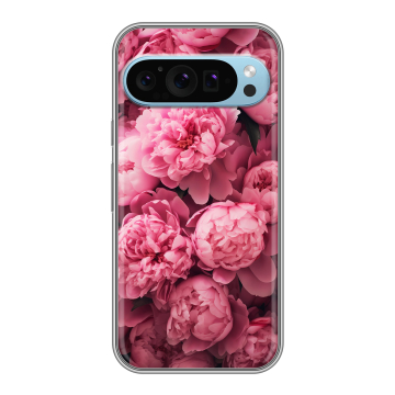 Силиконовый чехол на Google Pixel 9 с принтом цветы пионы