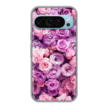Силиконовый чехол на Google Pixel 9 с принтом лавандовые розы