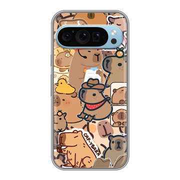 Силиконовый чехол на Google Pixel 9 с принтом капибара Силиконовый чехол на Google Pixel 9 с принтом капибара