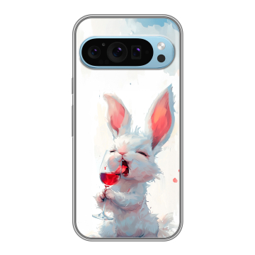 Силиконовый чехол на Google Pixel 9 с принтом кролик зайчик