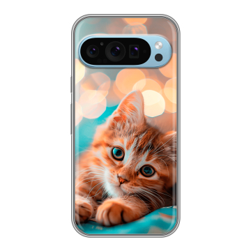 Силиконовый чехол на Google Pixel 9 с принтом котик