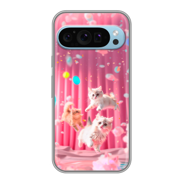 Силиконовый чехол на Google Pixel 9 с принтом милые котики