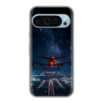 Силиконовый чехол на Google Pixel 9 с принтом самолет