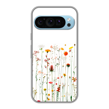 Силиконовый чехол на Google Pixel 9 с принтом цветы